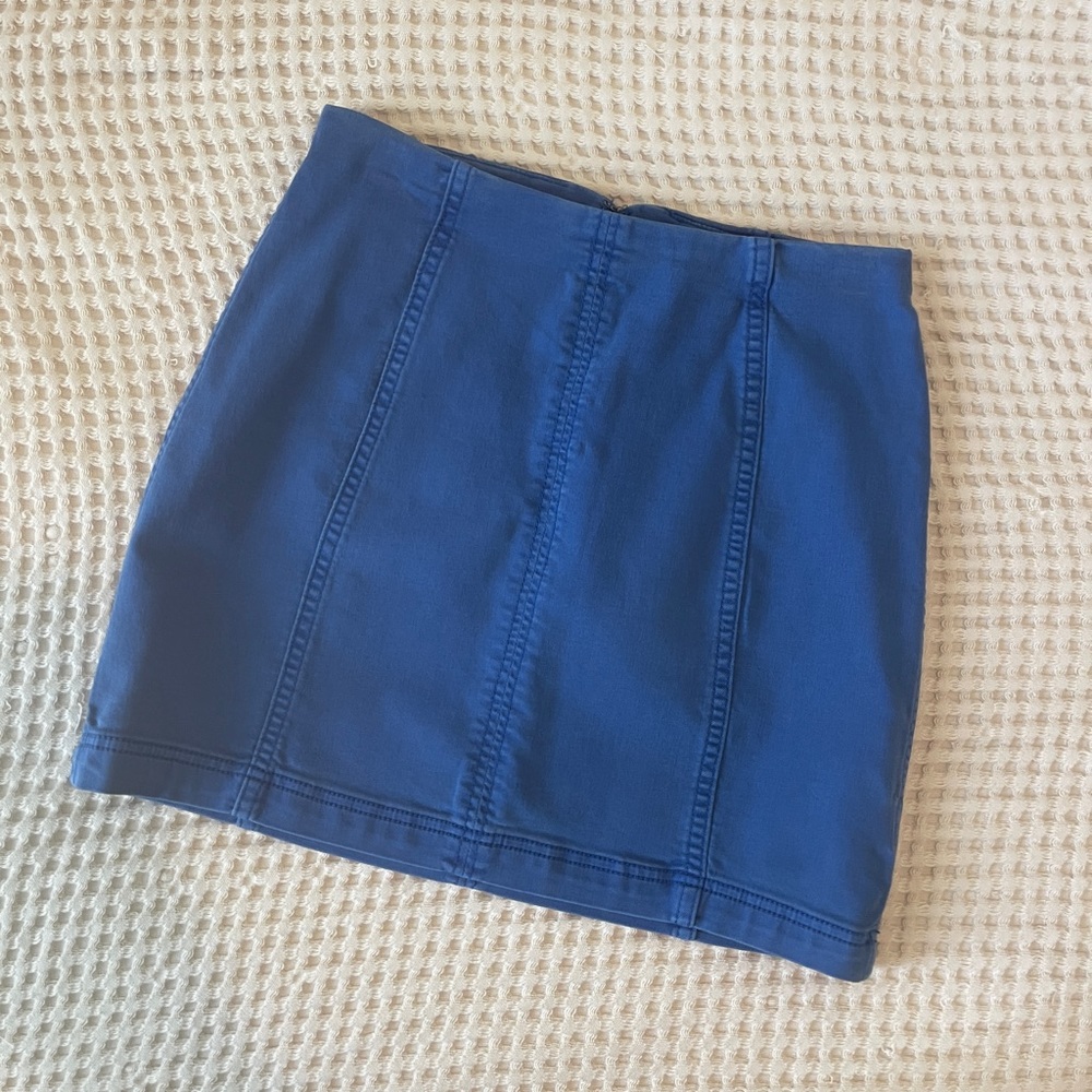 Free People Modern Femme Blue Mini Skirt